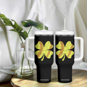Softball St Patricks Day Irish Clover Sport Tumbler With Handle TS11 Print Your Wear