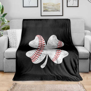 Funny Baseball St Patricks Day Vintage Clover Throw Blanket TS11 Print Your Wear