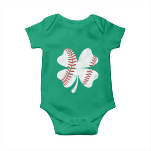 Funny Baseball St Patricks Day Vintage Clover Baby Onesie TS11 Irish Green Print Your Wear