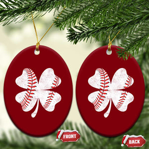 Funny Baseball St Patricks Day Vintage Clover Ceramic Ornament TS11 Print Your Wear