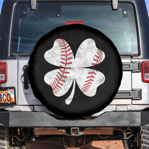 Funny Baseball St Patricks Day Vintage Clover Spare Tire Cover TS11 No hole Black Print Your Wear