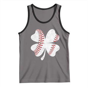 Funny Baseball St Patricks Day Vintage Clover Tank Top TS11 Deep Heather Black Print Your Wear