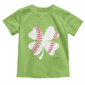 Funny Baseball St Patricks Day Vintage Clover Toddler T Shirt TS11 Lime Print Your Wear