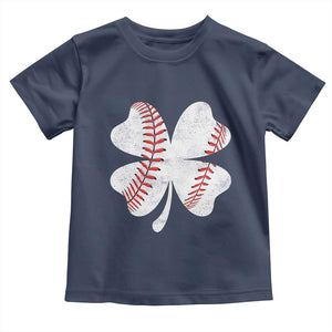 Funny Baseball St Patricks Day Vintage Clover Toddler T Shirt TS11 Navy Print Your Wear