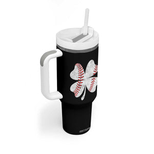Funny Baseball St Patricks Day Vintage Clover Tumbler With Handle TS11 Print Your Wear