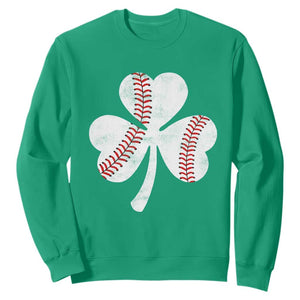 Funny Baseball St Patricks Day Distressed Shamrock Sweatshirt TS11 Irish Green Print Your Wear