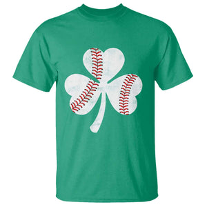 Funny Baseball St Patricks Day Distressed Shamrock T Shirt TS11 Irish Green Print Your Wear