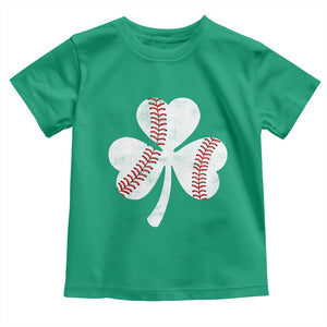 Funny Baseball St Patricks Day Distressed Shamrock Toddler T Shirt TS11 Irish Green Print Your Wear