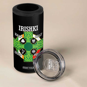 Irishki Half Irish Half Polish 4 in 1 Can Cooler Tumbler Celtic Cross St Patricks TS11 Print Your Wear