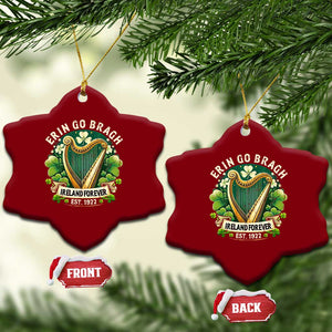 Irish Pride Ceramic Ornament Ireland Forever Erin Go Bragh Est 1922 Harp Shamrock TS11 Print Your Wear