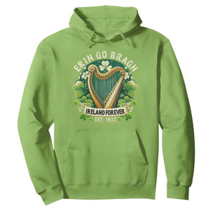 Irish Pride Hoodie Ireland Forever Erin Go Bragh Est 1922 Harp Shamrock TS11 Lime Print Your Wear