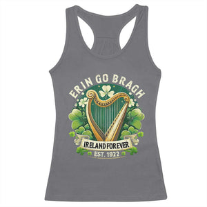 Irish Pride Racerback Tank Top Ireland Forever Erin Go Bragh Est 1922 Harp Shamrock TS11 Charcoal Print Your Wear