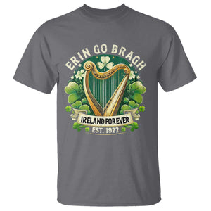 Irish Pride T Shirt Ireland Forever Erin Go Bragh Est 1922 Harp Shamrock TS11 Charcoal Print Your Wear