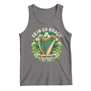 Irish Pride Tank Top Ireland Forever Erin Go Bragh Est 1922 Harp Shamrock TS11 Deep Heather Print Your Wear