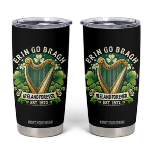 Irish Pride Tumbler Cup Ireland Forever Erin Go Bragh Est 1922 Harp Shamrock TS11 Black Print Your Wear