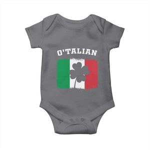 Funny Irish Italian St. Patrick's Day O'Talian Baby Onesie TS11 Charcoal Print Your Wear