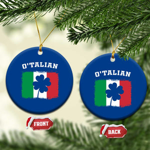 Funny Irish Italian St. Patrick's Day O'Talian Ceramic Ornament TS11 1pc Blue Print Your Wear