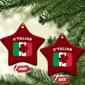Funny Irish Italian St. Patrick's Day O'Talian Ceramic Ornament TS11 Print Your Wear