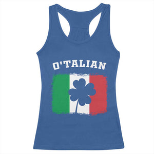 Funny Irish Italian St. Patrick's Day O'Talian Racerback Tank Top TS11 Royal Blue Print Your Wear