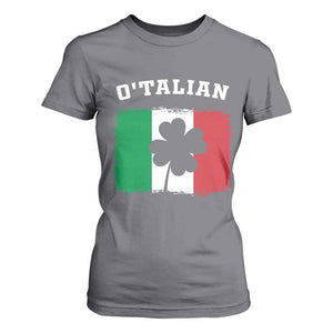 Funny Irish Italian St. Patrick's Day O'Talian T Shirt For Women TS11 Charcoal Print Your Wear