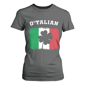 Funny Irish Italian St. Patrick's Day O'Talian T Shirt For Women TS11 Dark Heather Print Your Wear