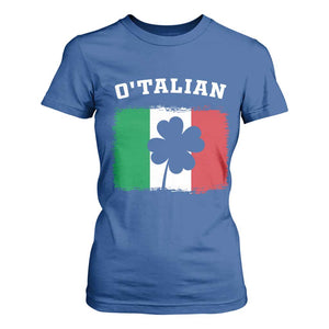 Funny Irish Italian St. Patrick's Day O'Talian T Shirt For Women TS11 Royal Blue Print Your Wear