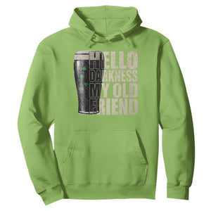 Funny St Patrick's Day Black Irish Beer Hoodie Hello Darkness My Old Friend Shamrock TS11 Lime Print Your Wear