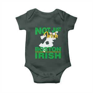 Funny Boston Irish Baby Onesie Not Just Irish Boston Irish Shamrock TS11 Print Your Wear
