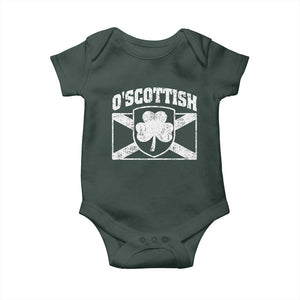 Irish-Scots Irish Scottish Baby Onesie O'Scottish Vintage Shamrock TS11 Print Your Wear