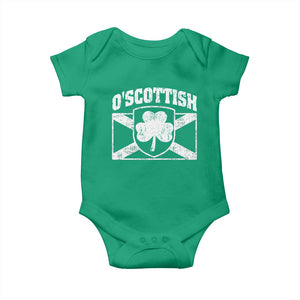 Irish-Scots Irish Scottish Baby Onesie O'Scottish Vintage Shamrock TS11 Irish Green Print Your Wear