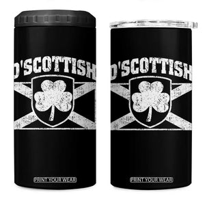 Irish-Scots Irish Scottish 4 in 1 Can Cooler Tumbler O'Scottish Vintage Shamrock TS11 One Size: 16 oz Black Print Your Wear