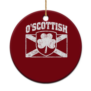 Irish-Scots Irish Scottish Ceramic Ornament O'Scottish Vintage Shamrock TS11 1pc Red Print Your Wear