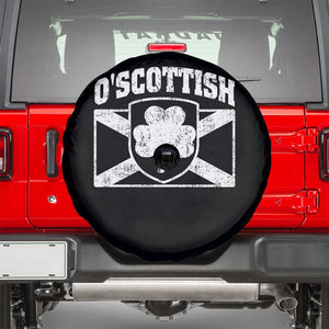 Irish-Scots Irish Scottish Spare Tire Cover O'Scottish Vintage Shamrock TS11 Black Print Your Wear