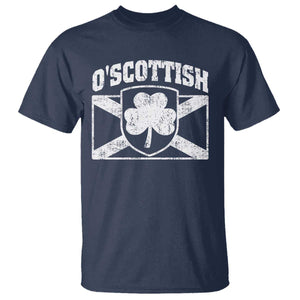 Irish-Scots Irish Scottish T Shirt O'Scottish Vintage Shamrock TS11 Navy Print Your Wear