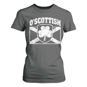 Irish-Scots Irish Scottish T Shirt For Women O'Scottish Vintage Shamrock TS11 Dark Heather Print Your Wear