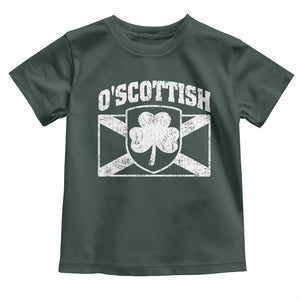 Irish-Scots Irish Scottish Toddler T Shirt O'Scottish Vintage Shamrock TS11 Dark Forest Green Print Your Wear