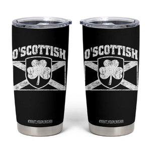 Irish-Scots Irish Scottish Tumbler Cup O'Scottish Vintage Shamrock TS11 Black Print Your Wear