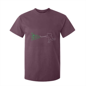 Funny St Patrick's Day Ice Hockey Shamrock T Shirt For Kid TS11 Maroon Print Your Wear