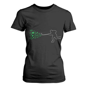 Funny St Patrick's Day Ice Hockey Shamrock T Shirt For Women TS11 Black Print Your Wear
