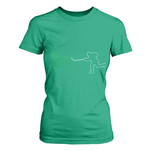 Funny St Patrick's Day Ice Hockey Shamrock T Shirt For Women TS11 Irish Green Print Your Wear