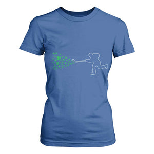 Funny St Patrick's Day Ice Hockey Shamrock T Shirt For Women TS11 Royal Blue Print Your Wear