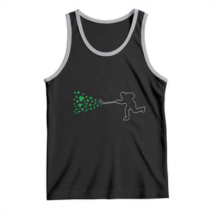 Funny St Patrick's Day Ice Hockey Shamrock Tank Top TS11 Black Athletic Heather Print Your Wear