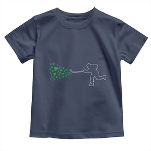 Funny St Patrick's Day Ice Hockey Shamrock Toddler T Shirt TS11 Navy Print Your Wear