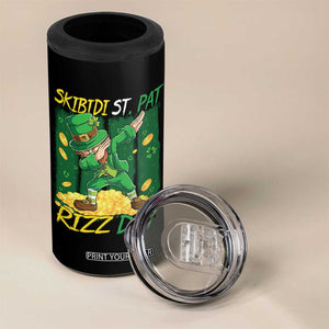Funny Skibidi St Pat Rizz Day 4 in 1 Can Cooler Tumbler Dabbing Leprechaun Shamrock Coin TS11 Print Your Wear