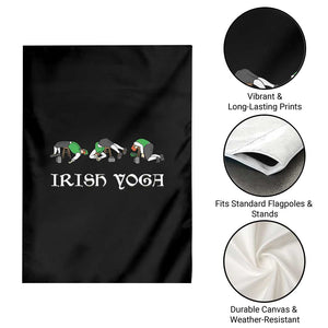 Funny St Patricks Day Beer Drinking Garden Flag Irish Yoga Leprechaun Beer Mug TS11 Print Your Wear