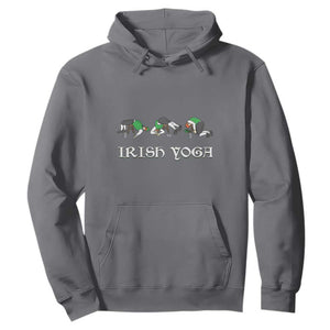 Funny St Patricks Day Beer Drinking Hoodie Irish Yoga Leprechaun Beer Mug TS11 Charcoal Print Your Wear