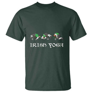 Funny St Patricks Day Beer Drinking T Shirt Irish Yoga Leprechaun Beer Mug TS11 Dark Forest Green Print Your Wear