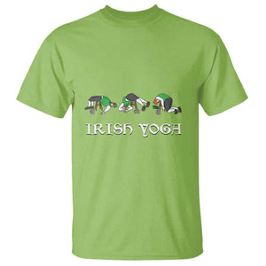Funny St Patricks Day Beer Drinking T Shirt Irish Yoga Leprechaun Beer Mug TS11 Lime Print Your Wear
