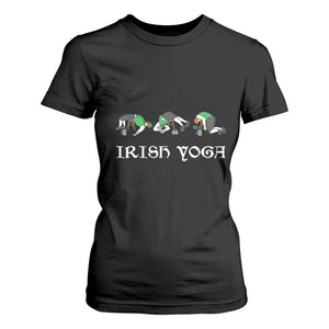 Funny St Patricks Day Beer Drinking T Shirt For Women Irish Yoga Leprechaun Beer Mug TS11 Black Print Your Wear