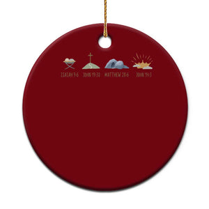 The Life Of Jesus Christ Religious Bible Verse Ceramic Ornament TS11 1pc Red Print Your Wear